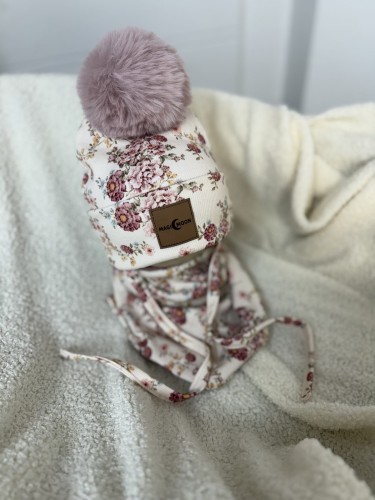 Zestaw Czapka pompon - blossom