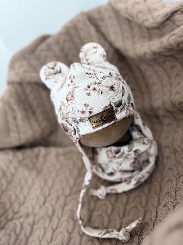 Zestaw na obwod głowy 42-45cm czapka + komin        