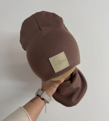 Zestaw na obwod głowy 46-49 cm czapka + komin      