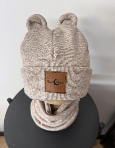 Zestaw na obwod głowy 45-48 cm czapka + komin    
